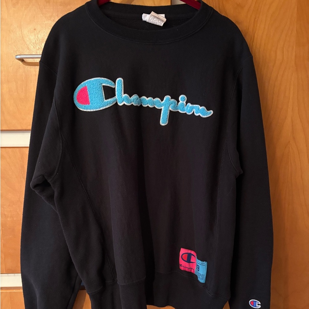 Champion Reverse Weave Sweatshirt Black Small
